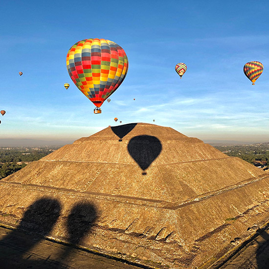 Hot Air Balloon Over Teotihuacán